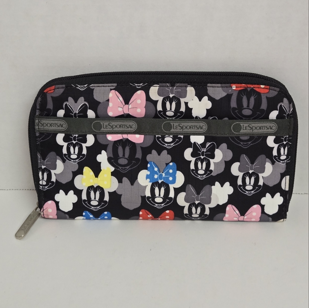 LeSportsac x Disney Minnie Mouse Zip Around Wallet 8"X4.5"